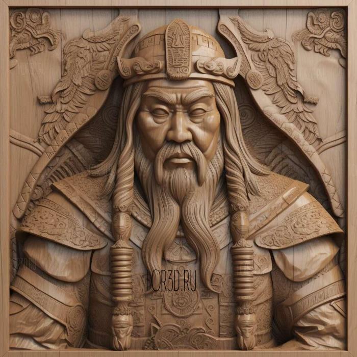 Genghis Khan 1 stl model for CNC